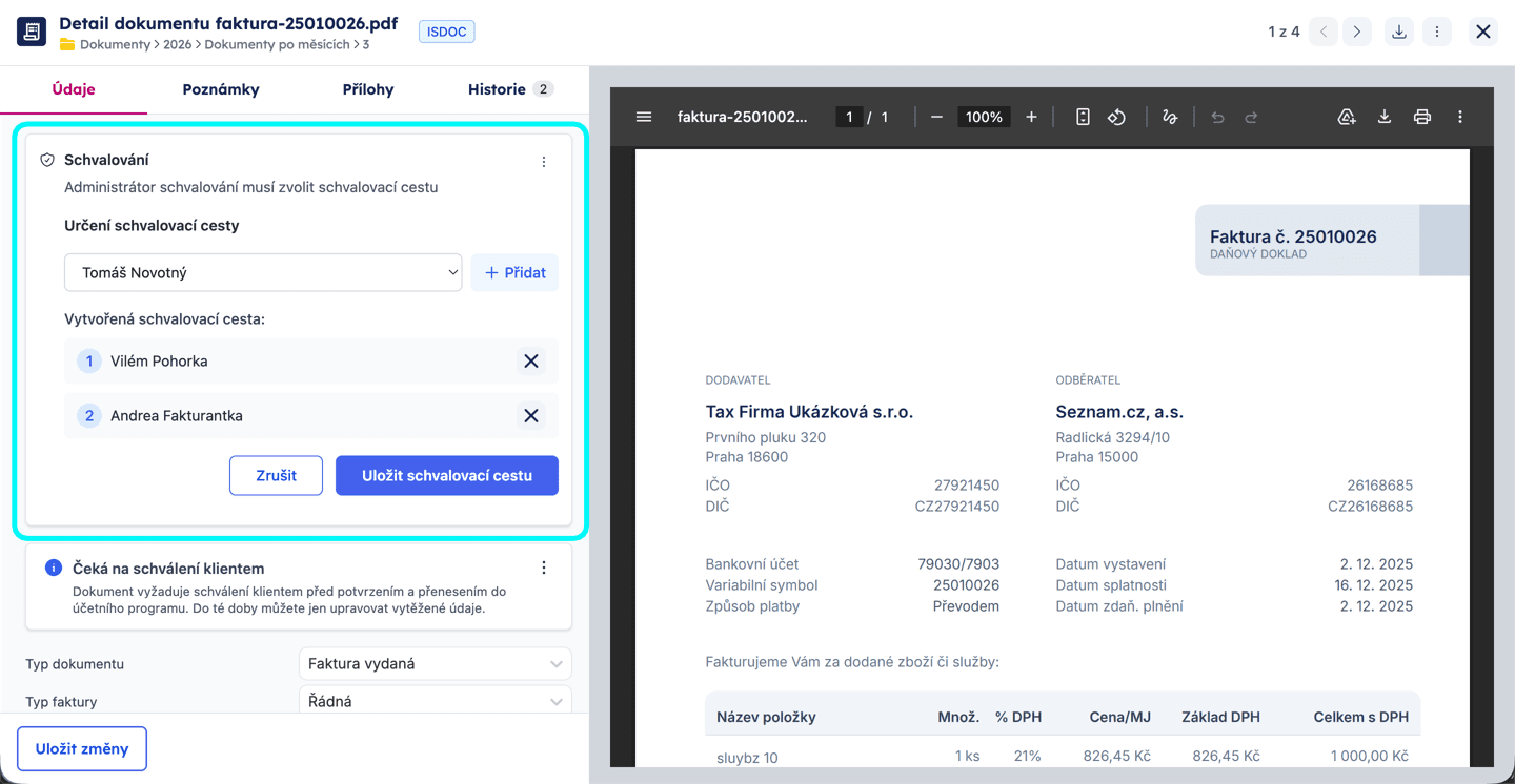 Úprava schvalovací cesty